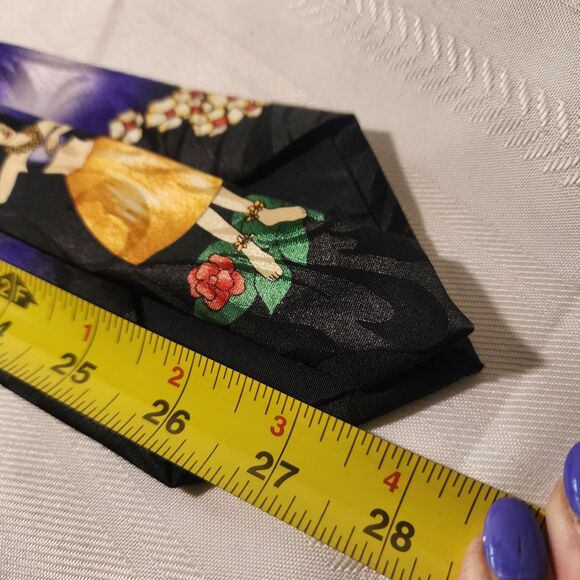 Steven Harris Mens Hula Dancer Hawaii Palm Tree Sunset Beach Tie Hand Made - Picture 11 of 14